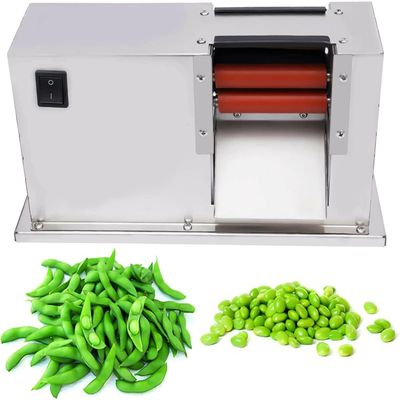 20W Electric Pea Peeler, Semi-Automatic Stainless Steel Pea Bean Peeling Machine, 22 Lbs/h Output Commercial Bean Pea Peeler Stripper Sheller for Restaurants, Vegetable Vendors