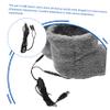 Healvian 1pair USB Heated Plush Shoes Electric Foot Warmer Booties Boot Shape Design Fast Heating Rechargeable Winter Shoes for Bed and Desk Grey view 2