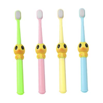 Gogogmee 4pcs Cartoon Bristle Toothbrush Set for Kids Soft Bristles Baby Teeth Cleaning Tool with Animal Design for Children Ages 2-10