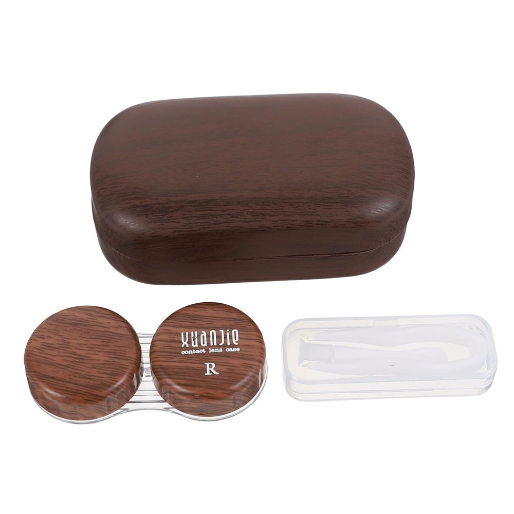BCOATH Contacts Lens Box Eyes Lens Container Leak-Proof Design Twin Compartment Storage with Mirror Portable Travel Case for Soft Contact Lenses Care on The Go