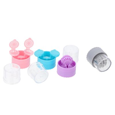 BCOATH 4pcs Cosmetic Lens Cleaning Boxes Contacts Lens Cleaners for Travel Use Easy to Clean and Store Random Color