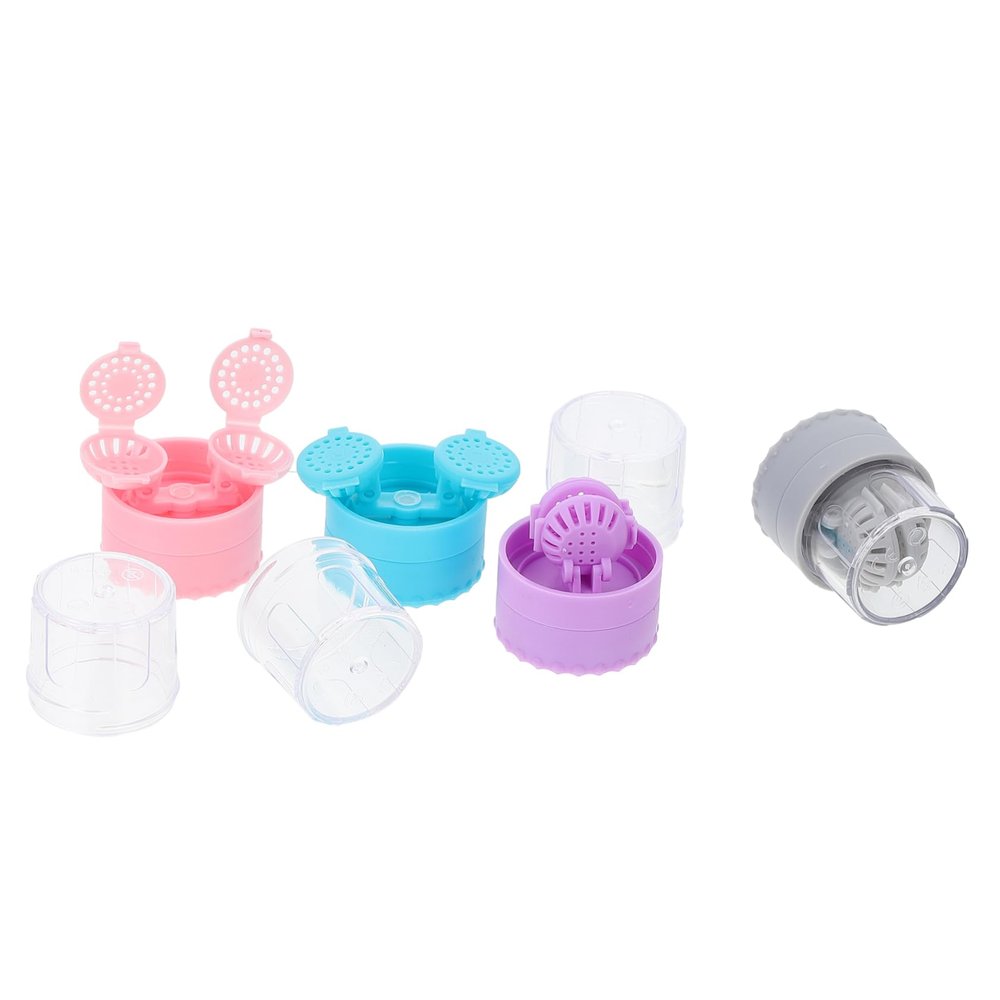 BCOATH 4pcs Cosmetic Lens Cleaning Boxes Contacts Lens Cleaners for Travel Use Easy to Clean and Store Random Color