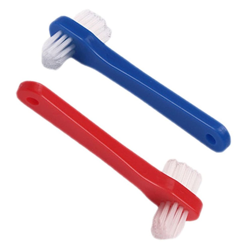 COLLBATH 2pcs Small Toothbrush Cleaning Kit Tools Double-Sided Retainer Brush for Adults