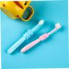 BCOATH 3pcs Soft Bristle Children's Toothbrush Set for 2-8 Years Old Cartoon Elephant Design Gentle on Gums for Boys and Girls Oral Care view 3