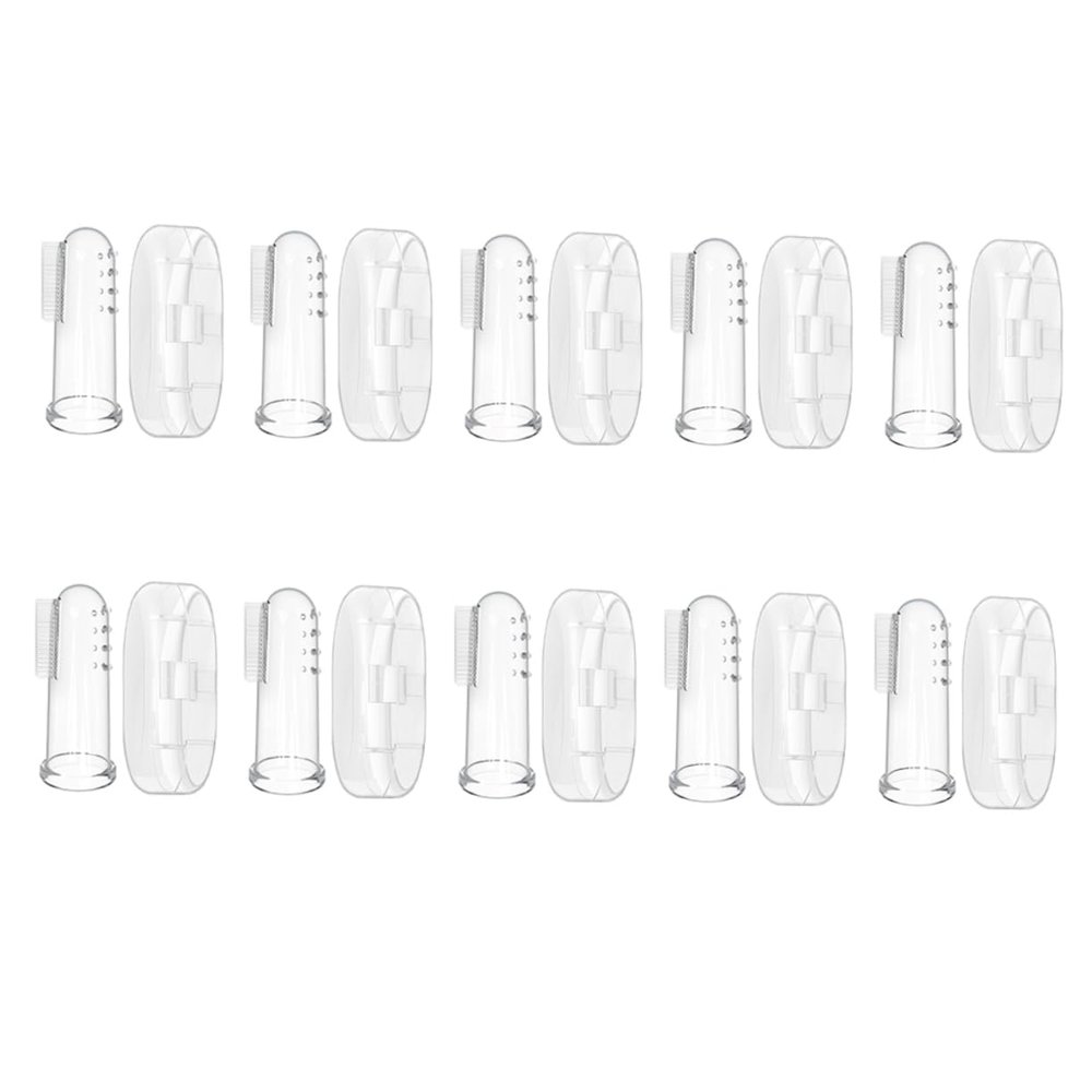 Gogogmee 10sets Toothbrush Years Boy Girl Toothbrush Cover Finger Brush Massager for Sore Gums