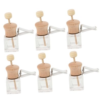 COLLBATH 6pcs Aromatherapy Bottle Glass Bottles for Air Vent Essential Oil Car Air Freshener Use Essential Oils Diffusers