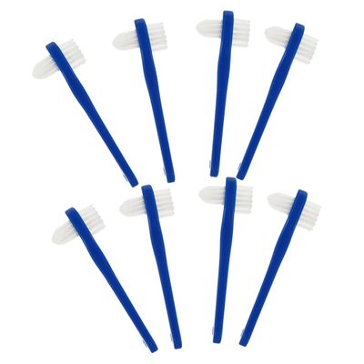 Healvian Double-Head Mini Denture Toothbrush for Adults 8Pcs Multi-Functional Small Portable Denture Brush Home Daily Use