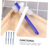 Healvian Double-Head Mini Denture Toothbrush for Adults 8Pcs Multi-Functional Small Portable Denture Brush Home Daily Use view 2