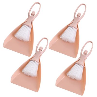 Healvian 4sets Mini Broom and Dustpan Set Cleaning Tools for Home Desktop Pets Cleaning
