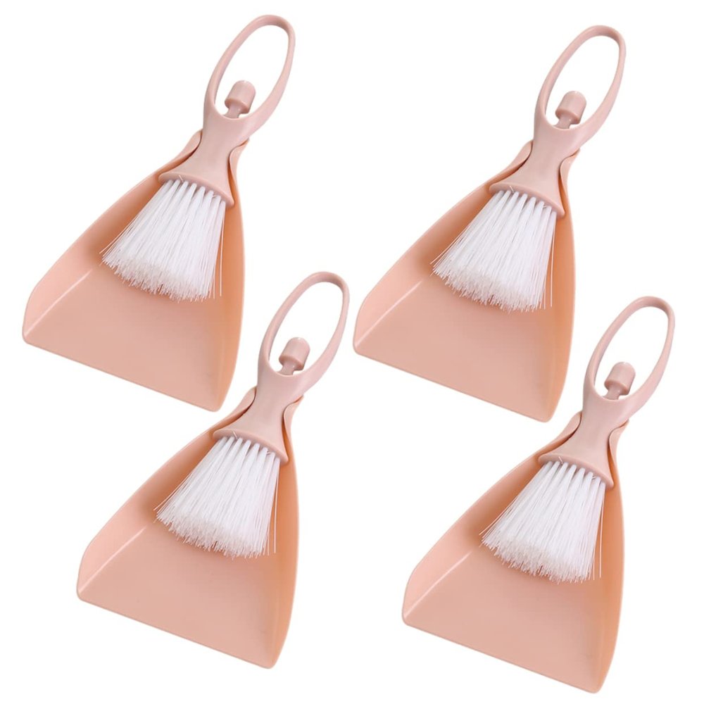 Healvian 4sets Mini Broom and Dustpan Set Cleaning Tools for Home Desktop Pets Cleaning