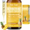 Berberine Liquid 60ml Pineapple Flavour | Supa Supps Berberine Supplement with Berberine HCl, High Strength 20000mg Equivalent, Easy Liquid Drops Alternative to Berberine Patches for Wellness & Energy view 1