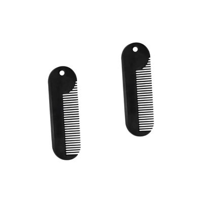 SOESFOUFU 2pcs Men Beard Grooming Kit Zinc Alloy Comb Sturdy Styling Portable Beard Accessories Salon Quality