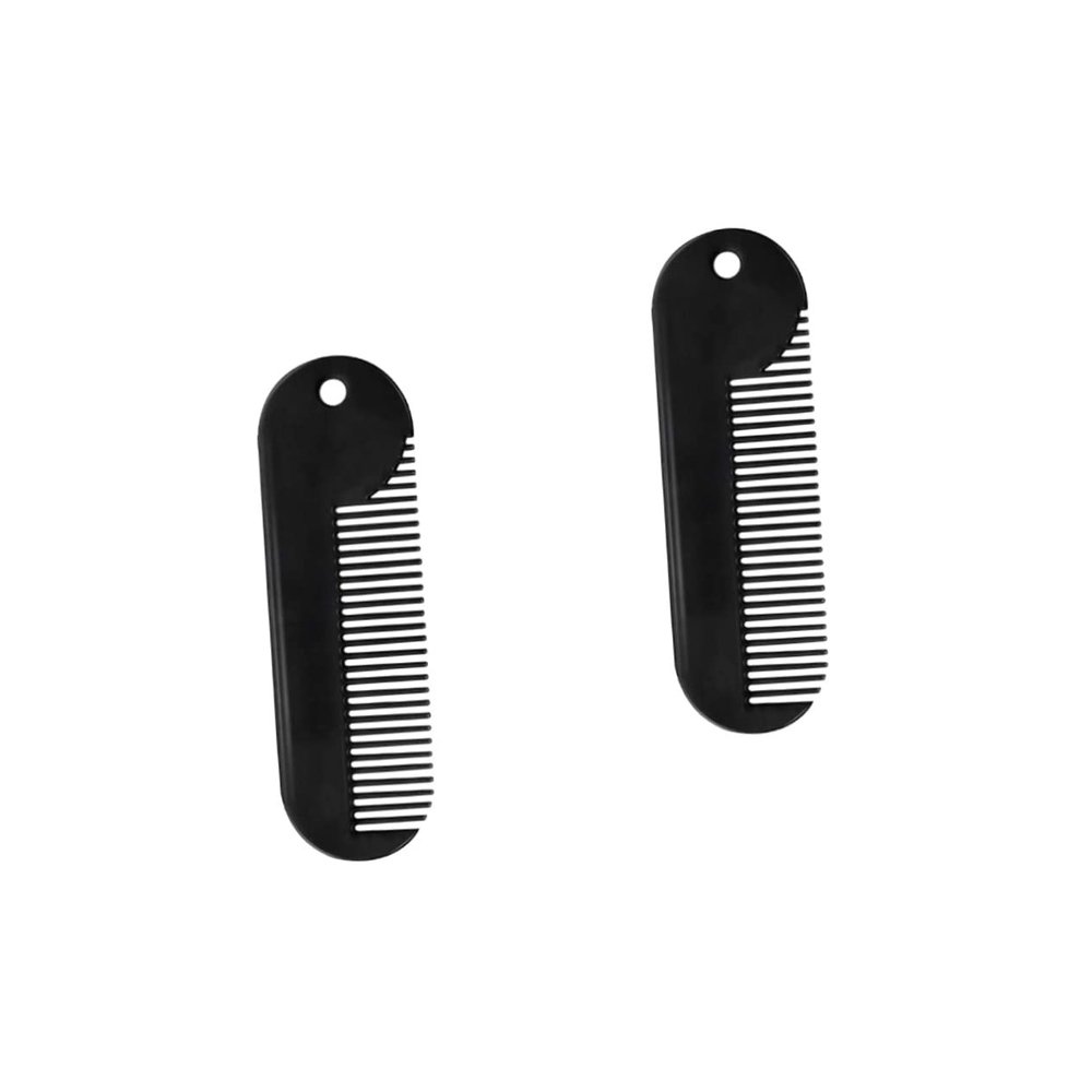 SOESFOUFU 2pcs Men Beard Grooming Kit Zinc Alloy Comb Sturdy Styling Portable Beard Accessories Salon Quality