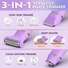 3 in 1 Electric Bikini Trimmer for Women - IPX7 Waterproof Wet Dry Body Shaver, Pubic Hair Trimmer, Facial Hair Remover With Ceramic Blade, USB Recharge Dock - Gift for Women view 2