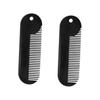 BELLIFFY 2pcs Zinc Alloy Portable Hair Comb Sturdy Beard Styling Tool for Men Convenient Travel Accessory for Hair and Beard Grooming Compact and Design Black view 1
