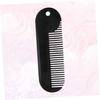 BELLIFFY 2pcs Zinc Alloy Portable Hair Comb Sturdy Beard Styling Tool for Men Convenient Travel Accessory for Hair and Beard Grooming Compact and Design Black view 2