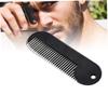 AUTSUPPL Zinc Alloy Beard Comb Portable Hair Accessories for Men Sturdy Hair Styling Comb Mini Black Beard Grooming Tool for Travel and Daily Use view 3