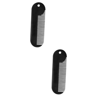 MUSISALY 2pcs Beard Styling Tool Zinc Alloy Comb Hair Grooming Kit Beard Accessory Set Men's Grooming Gadget