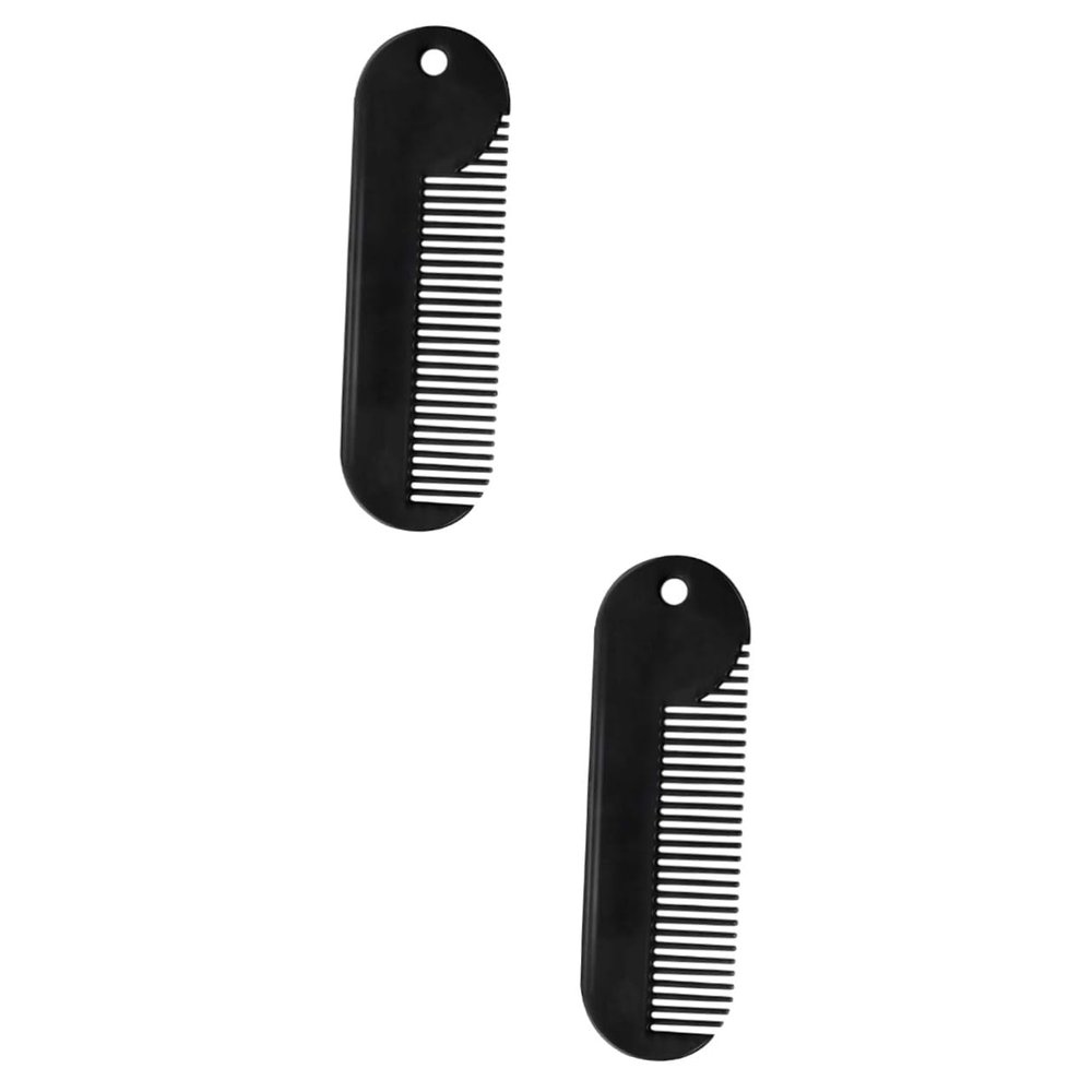 MUSISALY 2pcs Beard Styling Tool Zinc Alloy Comb Hair Grooming Kit Beard Accessory Set Men's Grooming Gadget