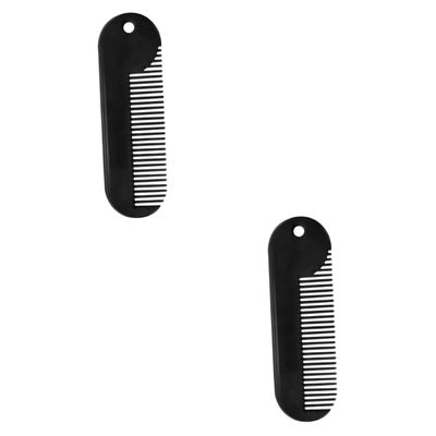 HAPINARY 2pcs Beard Shaping Tool for Men Zinc Alloy Comb Portable Styling Accessory Perfect for Grooming