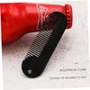 TOVINANNA 3pcs Zinc Alloy Portable Hair Comb Sturdy Beard Styling Tool Compact Design for for Men Grooming for Neck Cheek Jaw Line Styling Black view 4