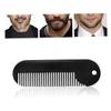 IWOWHERO 2pcs Zinc Alloy Portable Beard Comb Hair Styling Accessory Compact Salon Gadget for Men for Shaping Neck Cheek and Jaw Lines Black Hair Grooming Tool view 2