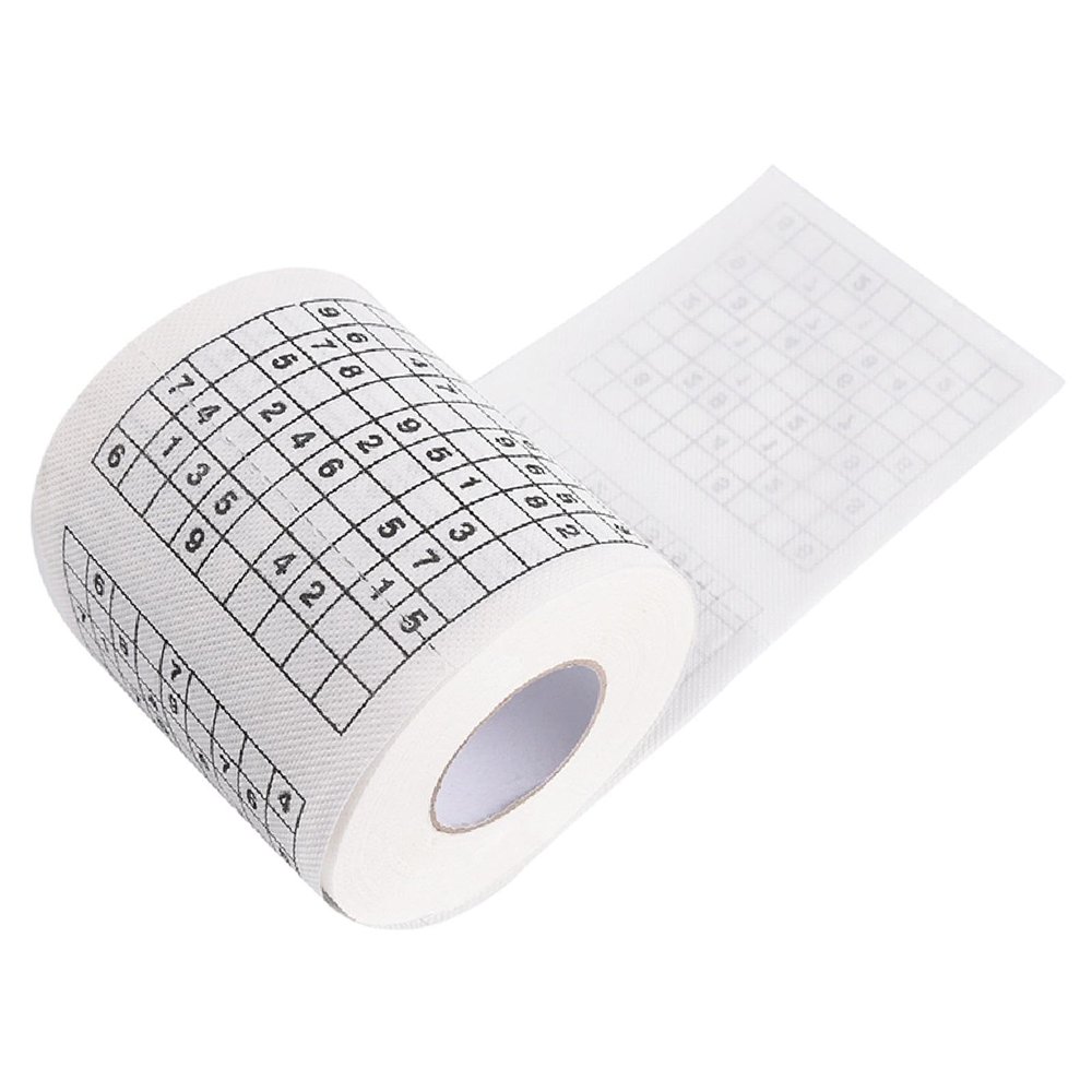 Sharplace 1 Roll of Sudoku Toilet Paper Tissue Napkin Fun Birthday Party Novelty Gift Idea Practical Joke Gifts