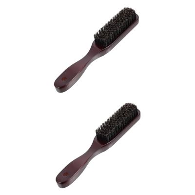 Beatifufu 2pcs Wooden Shaving Brush Beard Care Brush for Men Bristle Beard Mustache for Daily Grooming Routine
