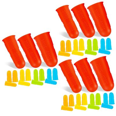 Anneome 45pcs Protectors for Knitting Sewing Reusable Silicone Nail Guards for Boys and Support