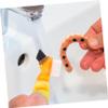 SEWOART 4pcs Mini Denture Brush Set Double-Head Multi-Functional Small Toothbrush Portable for Personal Oral Care Home Cleaning Blue Red Orange Green view 3