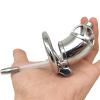 Chastity Cage Cockcage Stainless Steel Dilator Pennis Cage with Dilator Chastity Belt for Men Smooth Surface Made of Stainless Steel with Removable Urethral Dilator(50mm) view 2