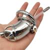 Chastity Cage Cockcage Stainless Steel Dilator Pennis Cage with Dilator Chastity Belt for Men Smooth Surface Made of Stainless Steel with Removable Urethral Dilator(50mm) view 3