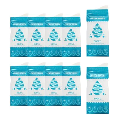 Umiocns Urine Bags for Travel - 10X Leakproof Portable Pee Bags with Sealing Zipper | 800ML Outdoor Toilet Built in Absorbent Pad, Ergonomic Vomit Bags for Pregnant, Patient