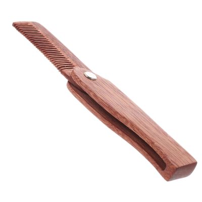 CANIGHT Ergonomic Design Wooden Beard Comb Portable Small Comb for Hair No Skin Irritation