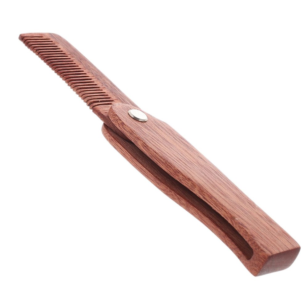 CANIGHT Ergonomic Design Wooden Beard Comb Portable Small Comb for Hair No Skin Irritation