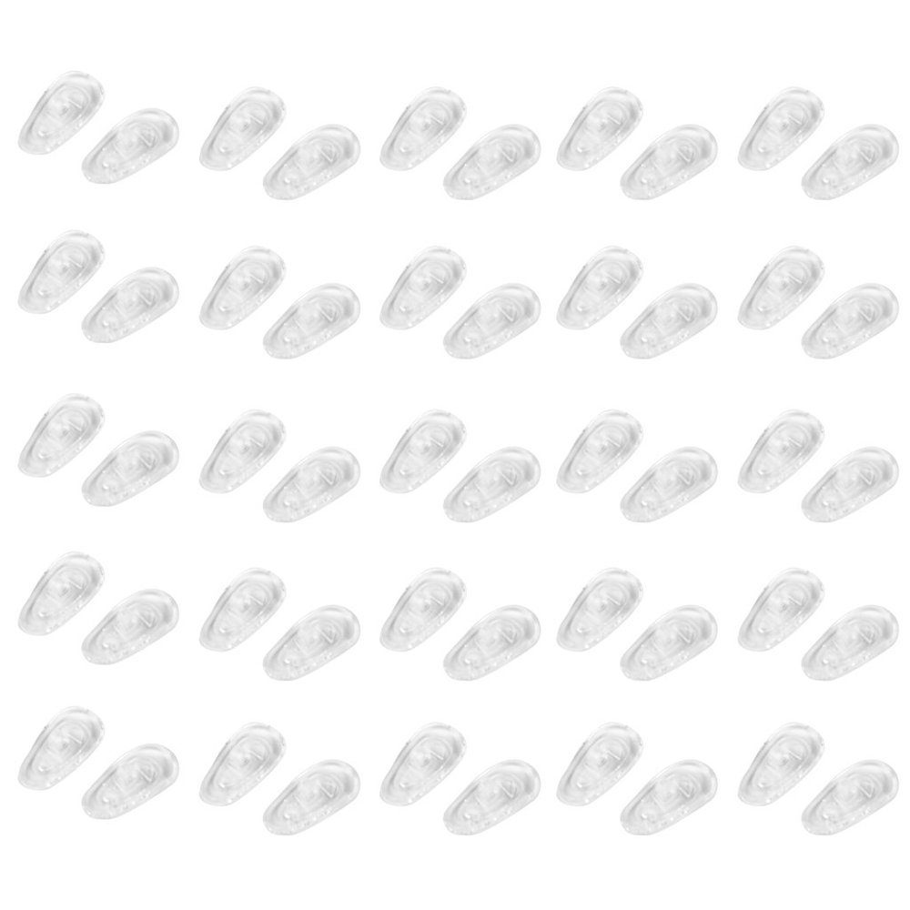 25 Pairs S09 Screw in Silicone Eyeglass Sunglass Nose Pads