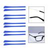 10 Pcs Silicone Temple End Tips Soft Cover Comfort Cushion Blue, 6.9 x 0.7cm view 3