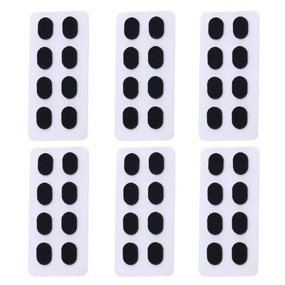 24 Pair Anti-Slip Soft Nose Pads Stick On for Eyeglasses Glasses Black 1.5mm