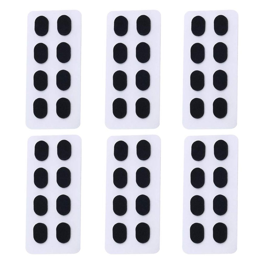 24 Pair Anti-Slip Soft Nose Pads Stick On for Eyeglasses Glasses Black 1.5mm