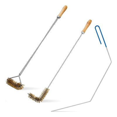 Inkoby 3 Pcs Fryer Cleaning Tools,Stainless Steel Deep Fryer Cleaning Tools,Basket Fryer Brush,Air Fryer Cleaning Brush Tools