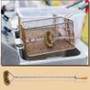 Inkoby 3 Pcs Fryer Cleaning Tools,Stainless Steel Deep Fryer Cleaning Tools,Basket Fryer Brush,Air Fryer Cleaning Brush Tools view 2