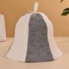 Besttoolifes Sauna Hat, Sauna Hat Cap For Women And Men, Comfortable And Breathable Head for PROTECTION For Sauna, 100% Natural Felt Sauna Accessories(grey and white) view 3