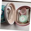 SEWOART 2sets Portable Case Mirror and Tools Cute Organizer for Eye Leak Cosmetic Lens Holder for Travel and Daily Use view 3