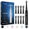 7AM2M Sonic Electric Toothbrush for Adults and Kids- High Power Rechargeable Toothbrushes with 8 Brush Heads,5 Adjustable Modes, Built-in 2-Minute Smart Timer,4 Hours Fast Charge for 75 Days(Black) view 1