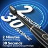 7AM2M Sonic Electric Toothbrush for Adults and Kids- High Power Rechargeable Toothbrushes with 8 Brush Heads,5 Adjustable Modes, Built-in 2-Minute Smart Timer,4 Hours Fast Charge for 75 Days(Black) view 4