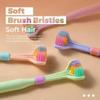 2 Pcs Random Color Three-Sided Soft Hair Toothbrush, Effective Wrap-Around Design,Brush Three Sides at Once Tooth,Deeply and Thoroughly to Clean Teeth and Gums, Manual Toothbrushes and Accessories view 3