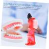 BCOATH 4pcs Denture Toothbrush Small Soft Bristle Sturdy Mini Cleaning Brush for False Teeth Convenient Home and Travel Use view 3