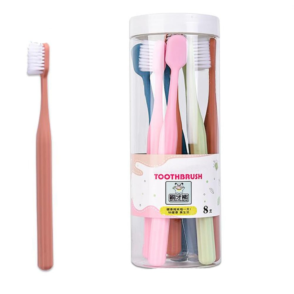 Easy Grip Manual Toothbrushes, Ultra Soft Toothbrushes for Adults Extra Clean Toothbrush Set for Home 8 Count-A06