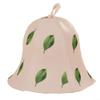 Besttoolifes Sauna Hat, Sauna Hat Cap For Women And Men, Comfortable And Breathable Head for PROTECTION For Sauna, 100% Natural Felt Sauna Accessories(green leaves) view 1