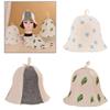 Besttoolifes Sauna Hat, Sauna Hat Cap For Women And Men, Comfortable And Breathable Head for PROTECTION For Sauna, 100% Natural Felt Sauna Accessories(green leaves) view 4